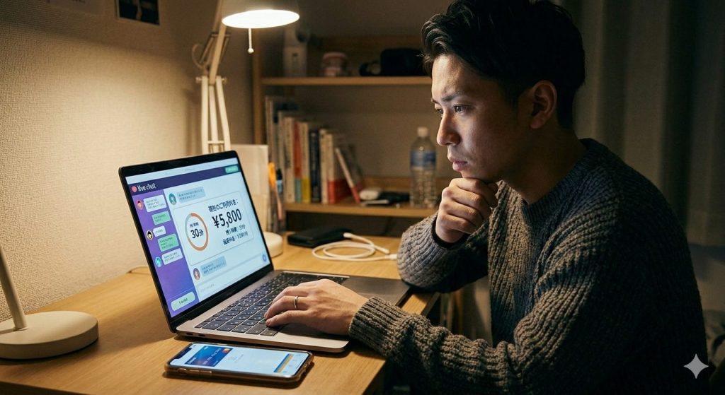 ライブチャットの利用料金が気になる